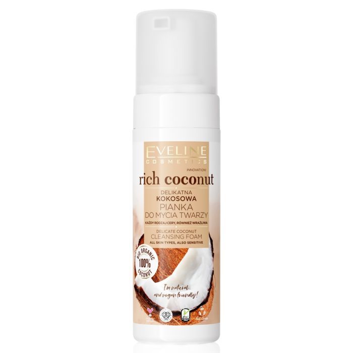 Eveline Rich Coconut, pianka,d/mycia twarzy, kokosowa, 150ml main product photo