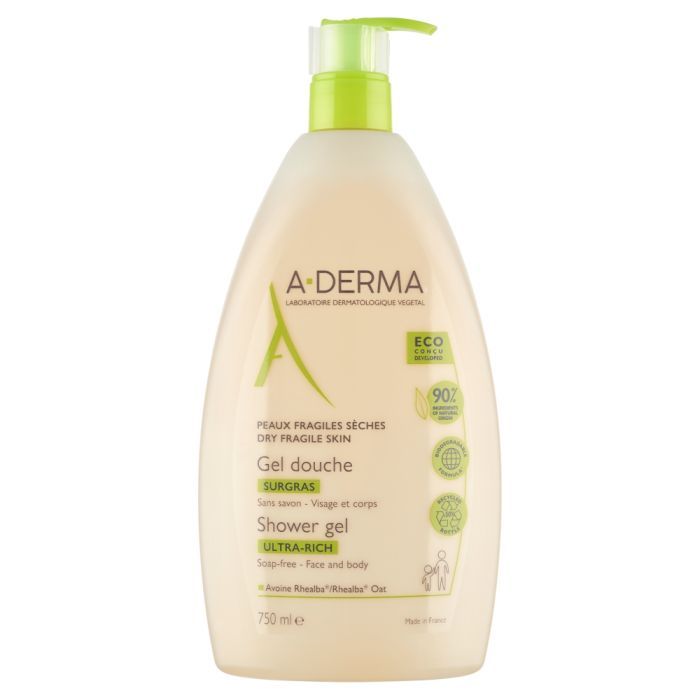 Aderma zel pod prysznic ultra bogaty, 750 ml main product photo