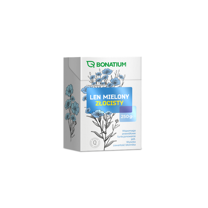 Bonatium Len Mielony Złocisty, zioła do zaparzania, 250 g main product photo