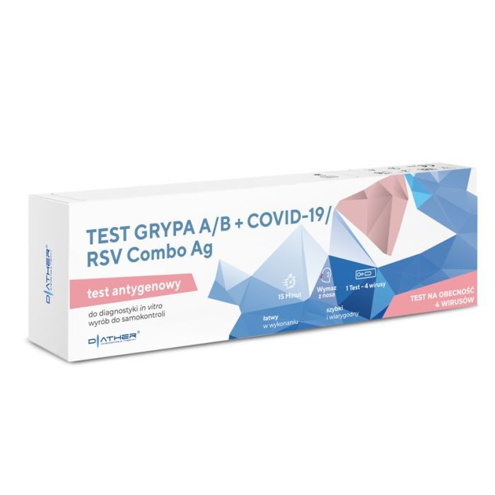 Diather, Test Grypa A/B + COVID-19/RSV Combo Ag, 1 szt. main product photo