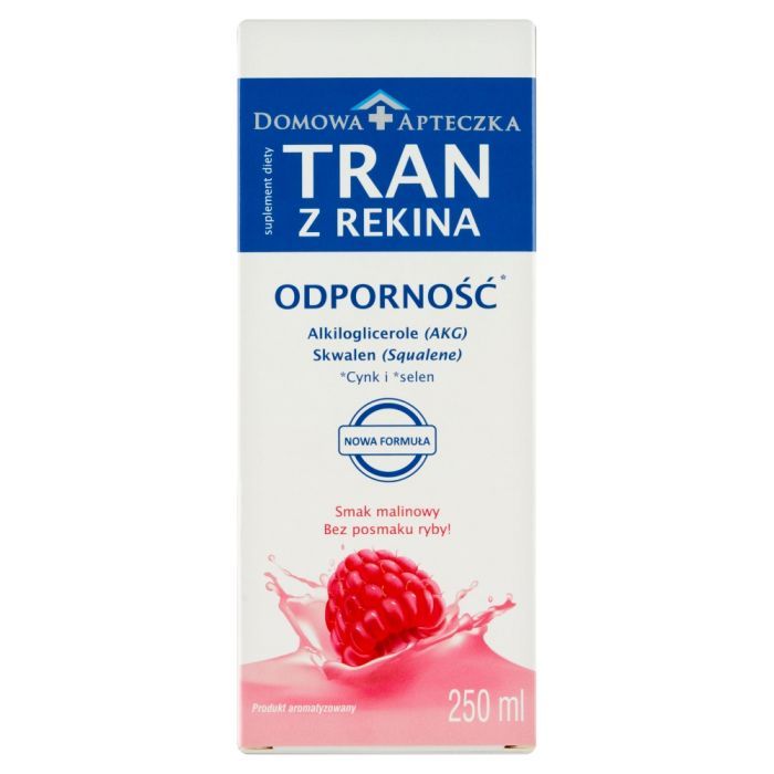 Domowa Apteczka Tran z rekina, płyn o smaku malinowym, 250 ml main product photo