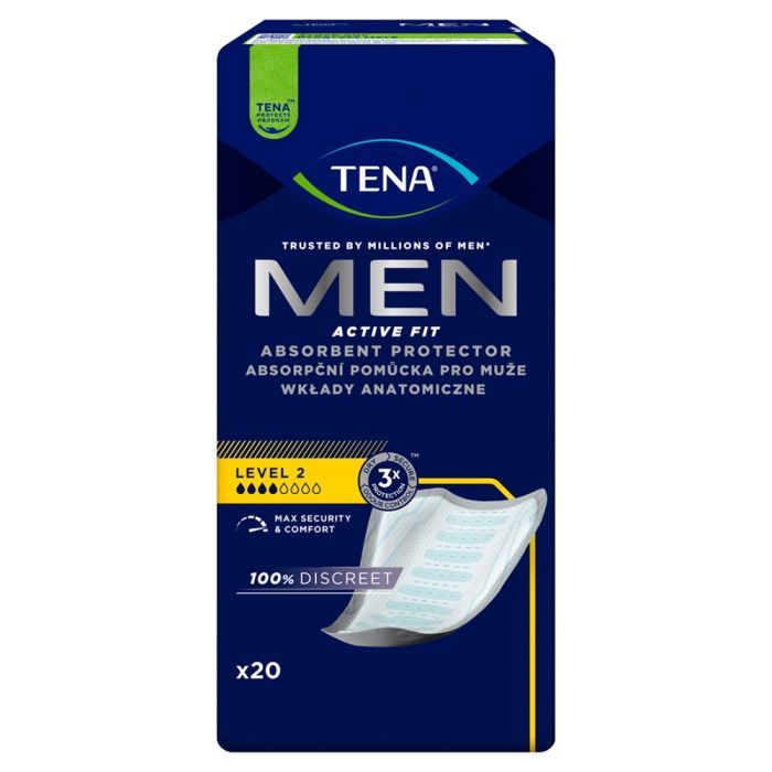 Tena Men Active Fit, wkładki anatomiczne dla mężczyzn, level 2, 20 szt. main product photo