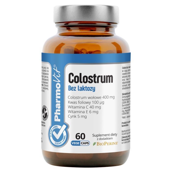 Colostrum bez laktozy Clean label Pharmovit, kaps.,60 szt main product photo