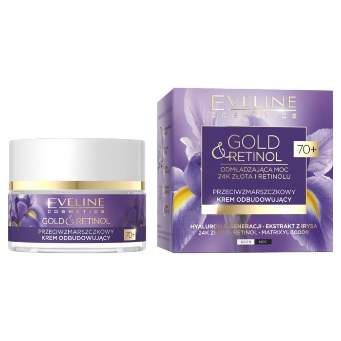 Eveline Gold & Retinol, krem, p/zmarsz.,odbudow.,70+, 50ml main product photo