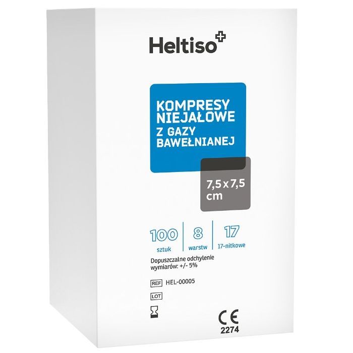 Heltiso kompresy niejałowe z gazy bawełnianej main product photo