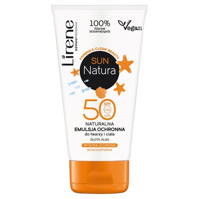 Lirene Sun Natura, emuls.,ochr.,do twarzy,ciala,SPF50,120ml main product photo