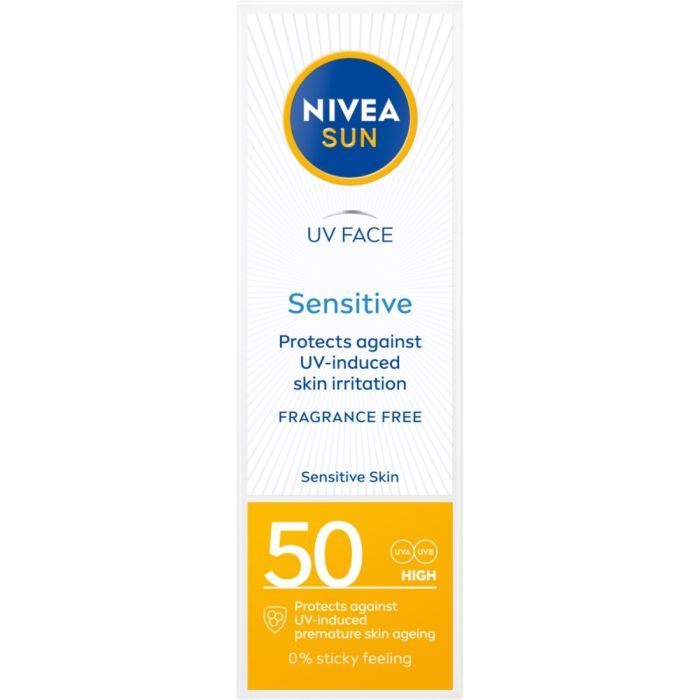 Nivea Sun, krem, ochronny,Sensitive, 50 ml main product photo