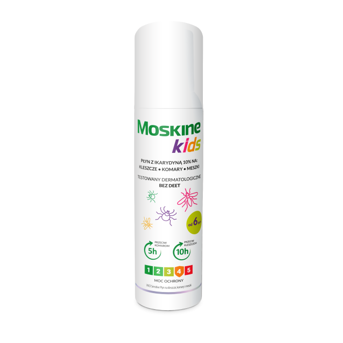 Moskine Kids płyn na komary, kleszcze, meszek, z Ikarydyna 10%, 80ml main product photo