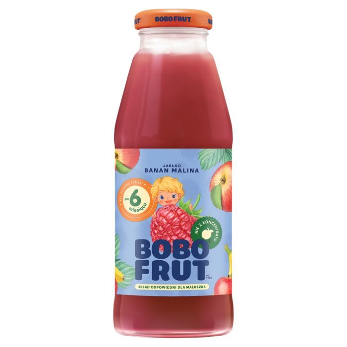 Bobo Frut, nektar, jablko,banan,malina, po 6m-cu, 300 ml main product photo