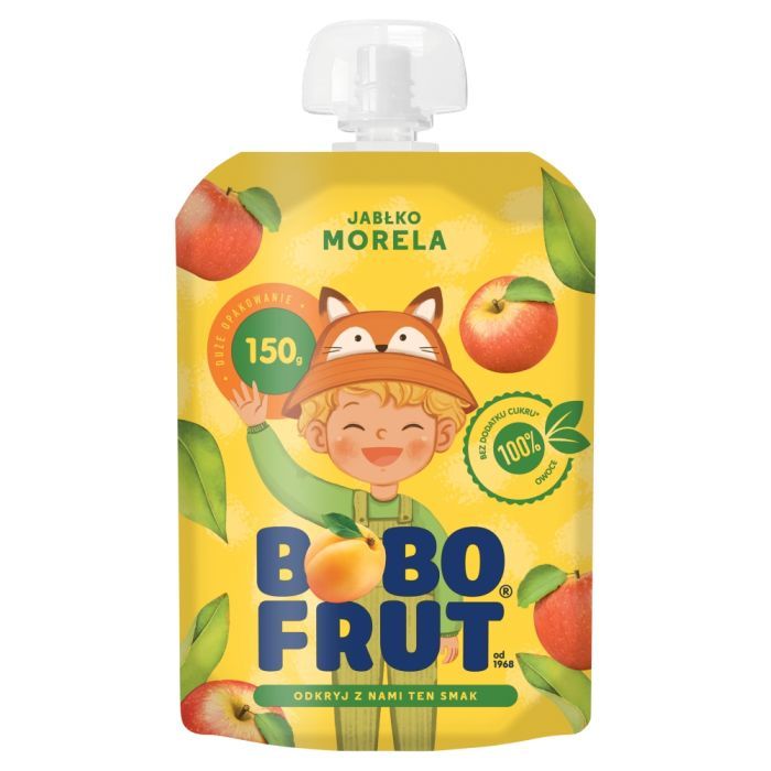 Bobo Frut, mus, jablko, morela, 1-3 lata, 150 g main product photo