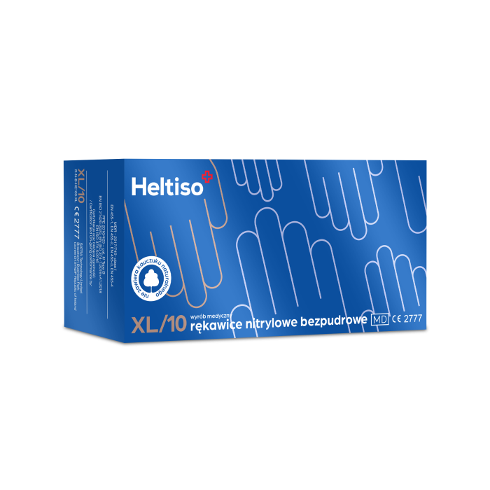 Heltiso rękawice nitrylowe bezpudrowe, rozmiar XL main product photo