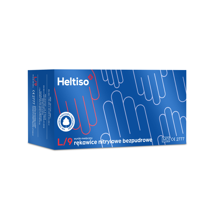 Heltiso rękawice nitrylowe bezpudrowe, rozmiar L main product photo