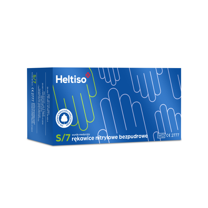 Heltiso rękawice nitrylowe bezpudrowe, rozmiar S main product photo
