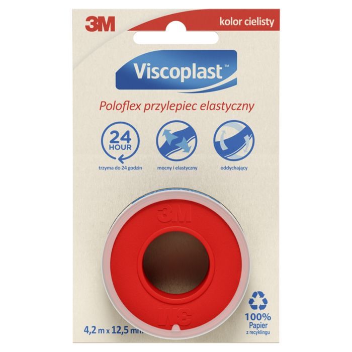 Viscoplast Poloflex, przylepiec elastyczny, 4,2 m x 12,5 mm, 1 szt. main product photo