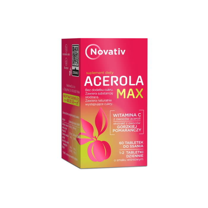 Novativ Acerola Max, tabletki do ssania, 60 sztuk main product photo
