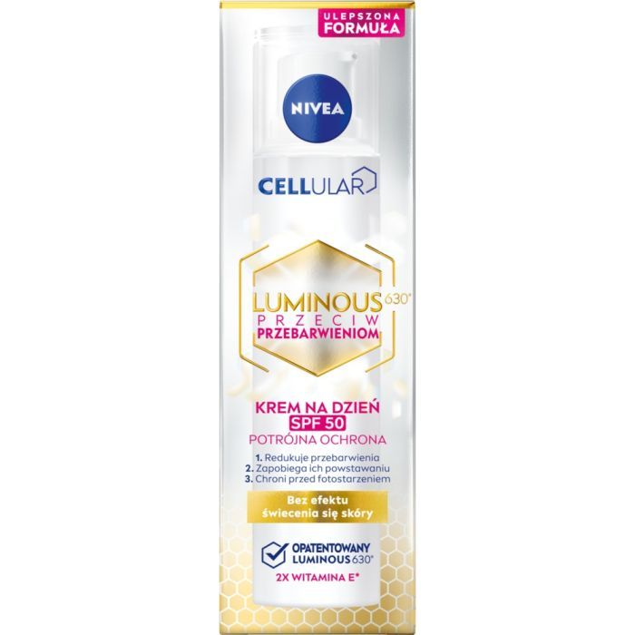 Nivea Cellular Luminous 630, krem,p/przeb.,SPF50,n/dz, 40ml main product photo