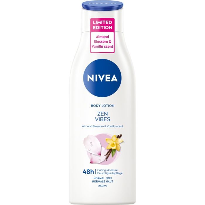 Nivea Zen Vibes, bals.,do ciala,migdalowiec&vanilia, 250 ml main product photo