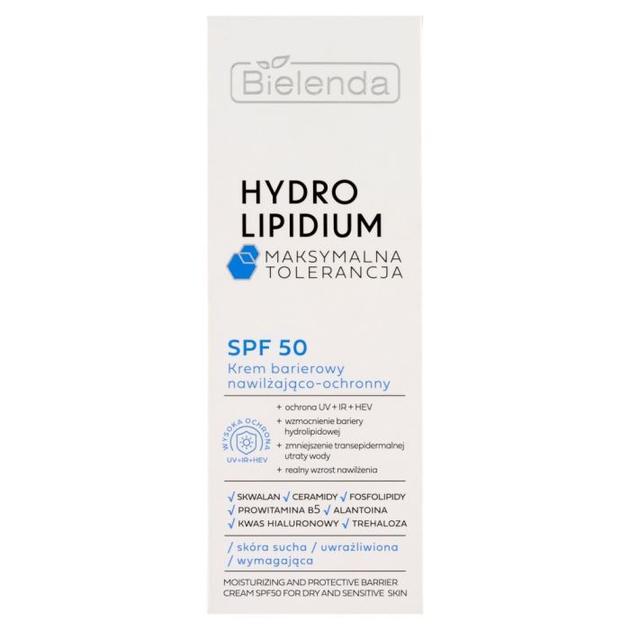 Bielenda Hydro Lipidium, krem,barier,nawilz-ochr.,SPF50,30ml main product photo