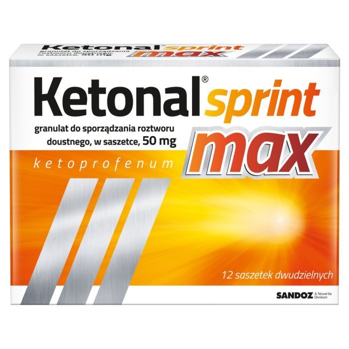Ketonal Sprint Max, 50 mg, gran.d/sp.roztw.doustn., 12 sasz. main product photo