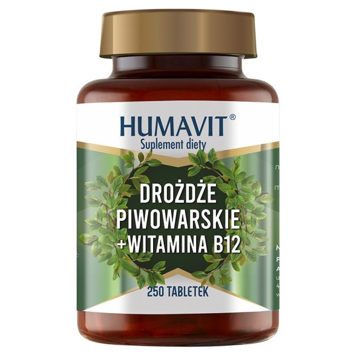 Humavit Drozdze Piwowarskie + Wit.B12, tabl.,250 szt main product photo