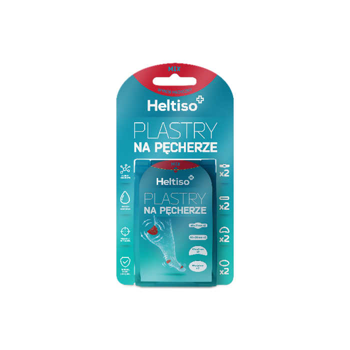 Heltiso plastry na pęcherze mix, 8 sztuk main product photo