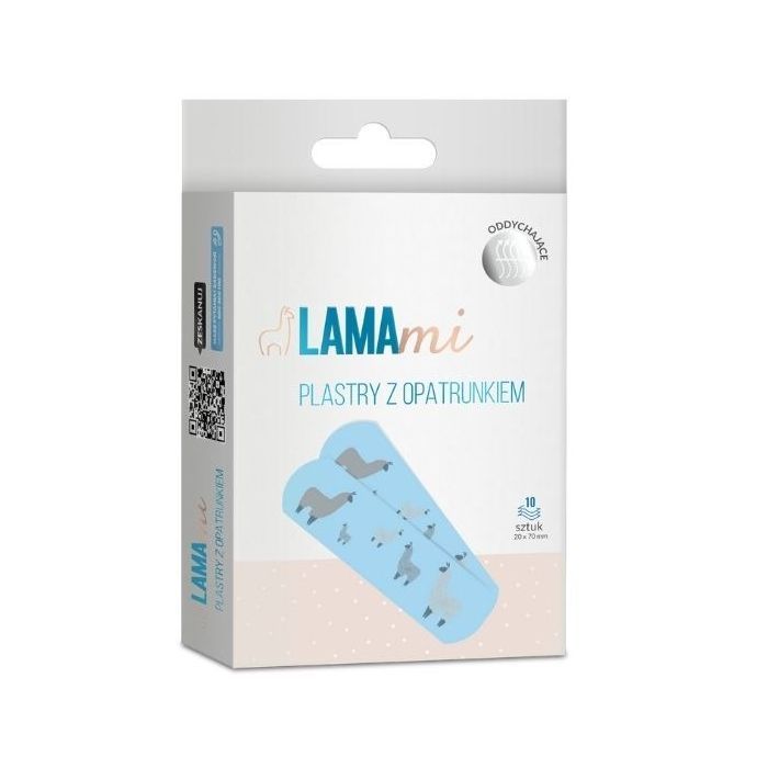 LAMAmi plastry z opatrunkiem dla dzieci, 10 sztuk main product photo