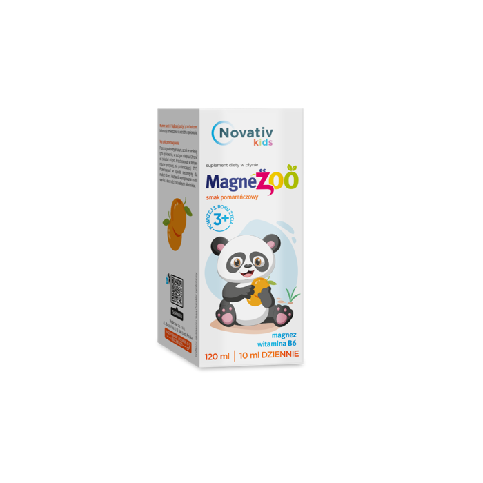 Novativ kids Magnezoo, płyn o smaku pomarańczowym, 120 ml main product photo