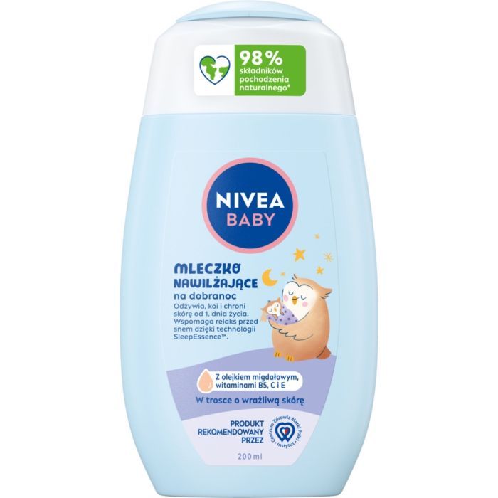 Nivea Baby, mlecz.,nawilzajace,na dobranoc, 200 ml main product photo