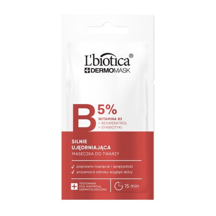 L'biotica Dermomask, silnie ujędrniająca maska z witaminą B3, 8ml main product photo