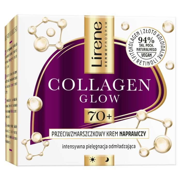 Lirene Dermopr.Collag.Glow 70+,krem,p/zmar,napraw.,50ml main product photo