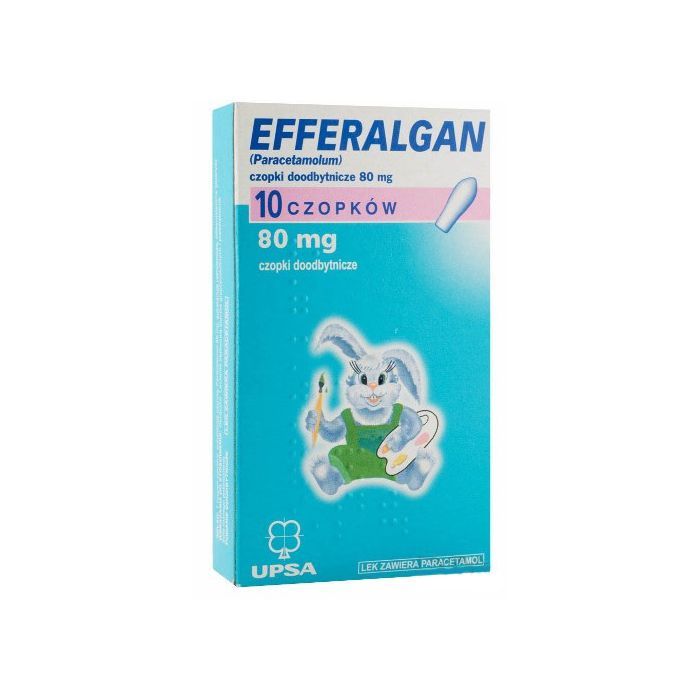 Efferalgan, 80 mg, czopki doodbytnicze, 10 szt. main product photo