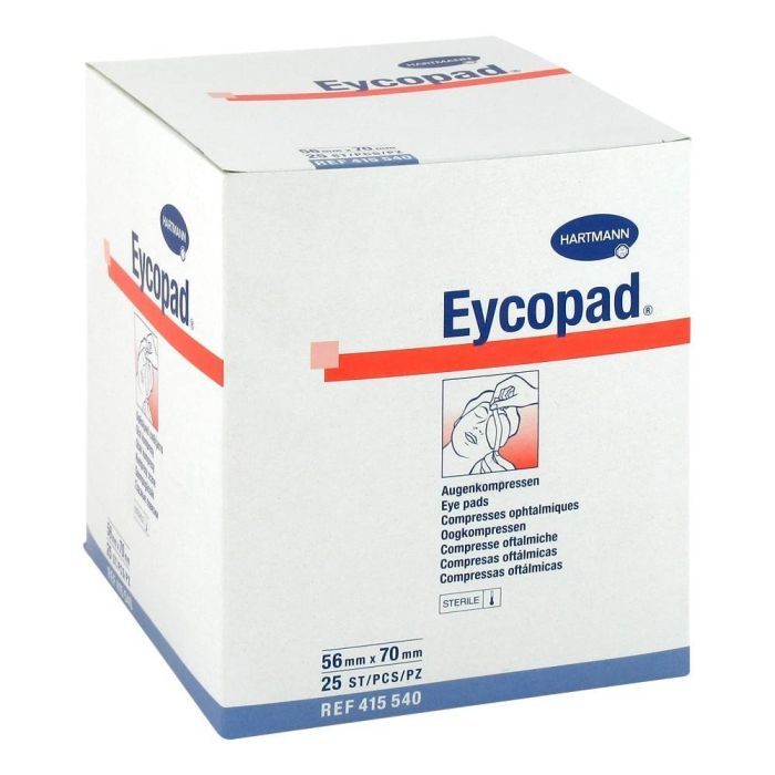 Eycopad, kompresy oczne, jałowe, 56 mm x 70 mm, 25 szt. main product photo