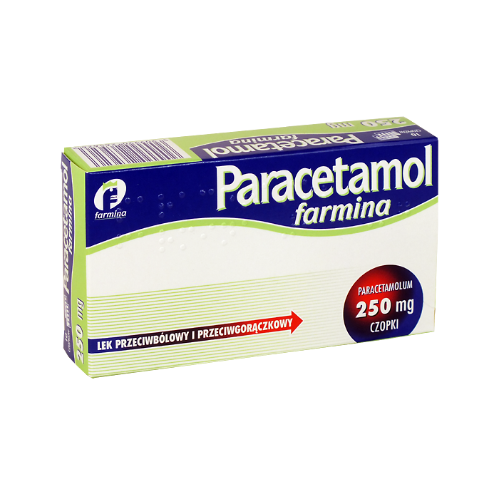 Paracetamol Farmina, 250 mg, czopki, 10 szt. main product photo