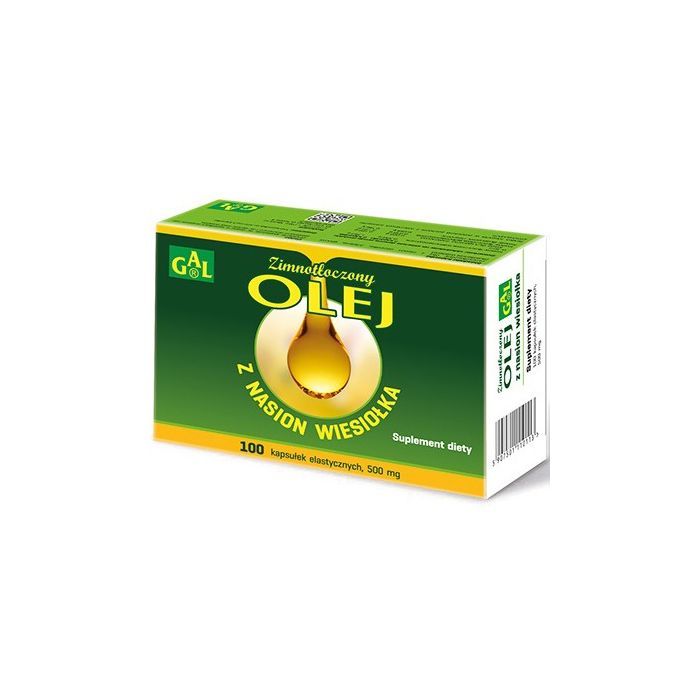 Zimnotłoczony olej z nasion wiesiołka, 500 mg, kapsułki, 100 szt. main product photo
