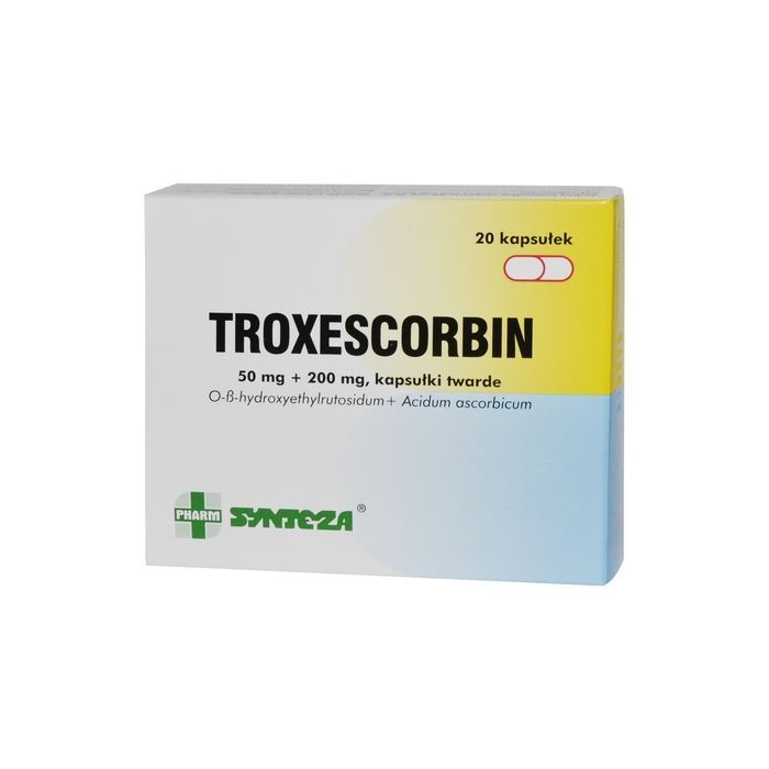 Troxescorbin, 50 mg+200 mg, kapsułki twarde, 20 szt. main product photo