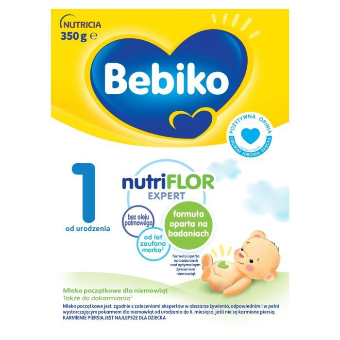 Bebiko 1 NUTRIflor Expert, mleko początkowe dla niemowląt, od urodzenia proszek, 350 g main product photo