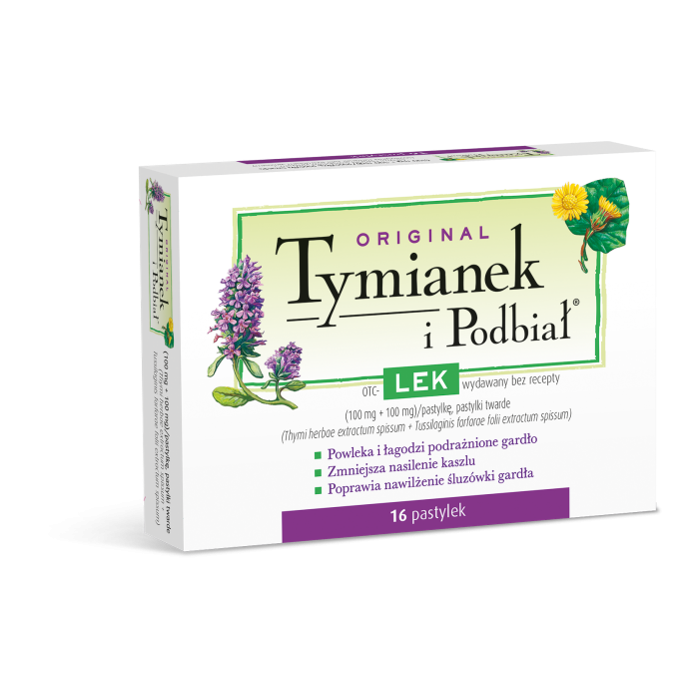 Original Tymianek i Podbiał, pastylki twarde, 16 szt. main product photo
