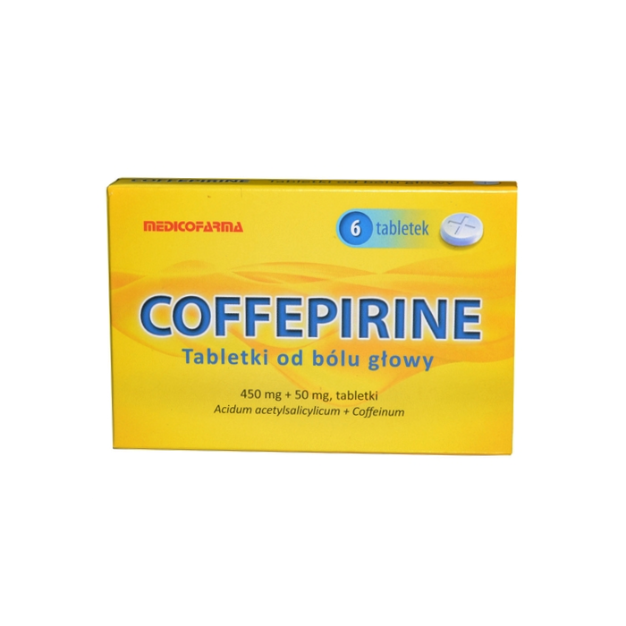 Coffepirine Tabletki od bólu głowy, 450 mg+50 mg, 6 szt. main product photo