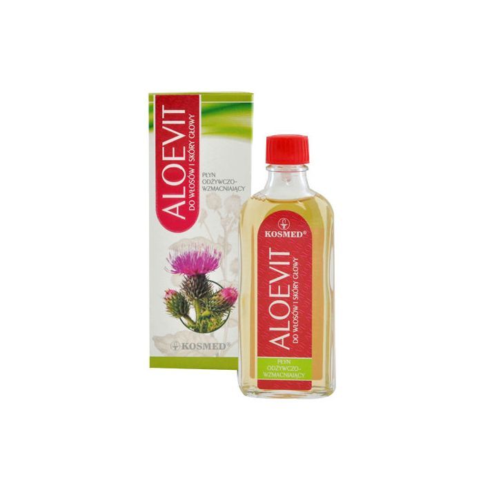 Aloevit, płyn odżywczo-wzmacniający, ziołowa wcierka do włosów i skóry głowy, 100 ml main product photo