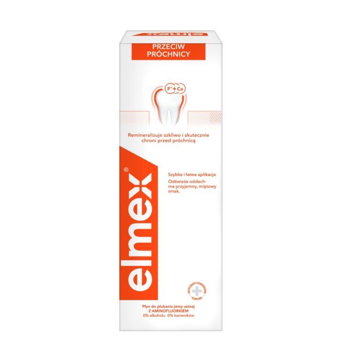 Elmex Przeciw Próchnicy, płyn do płukania jamy ustnej bez alkoholu, 400 ml main product photo