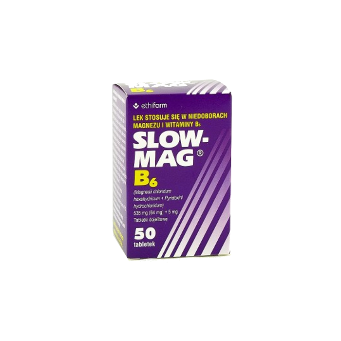 Slow-Mag B6, tabletki powlekane dojelitowe, 50 szt. main product photo