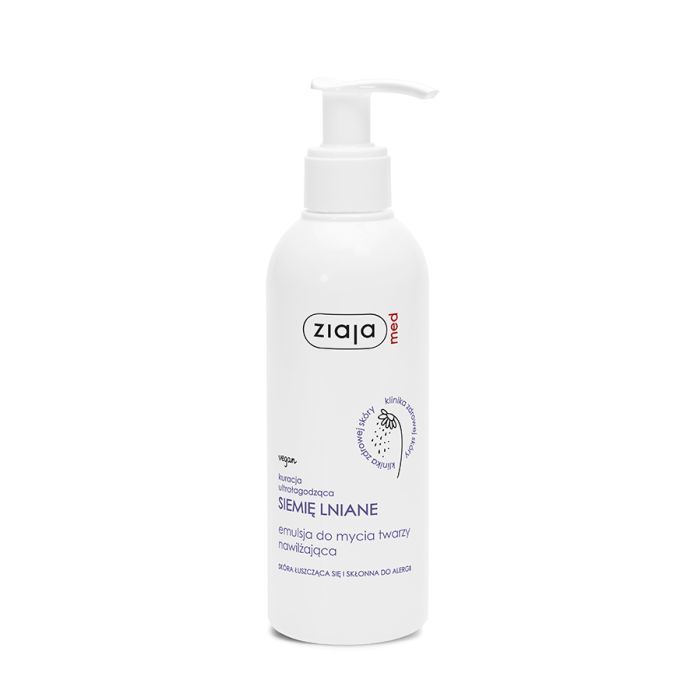 Ziaja Med Siemię lniane, nawilżająca emulsja do mycia twarzy, 190 ml main product photo