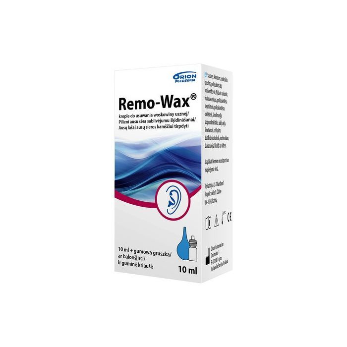 Remo-Wax, krople do uszu, 10 ml + gumowa gruszka main product photo