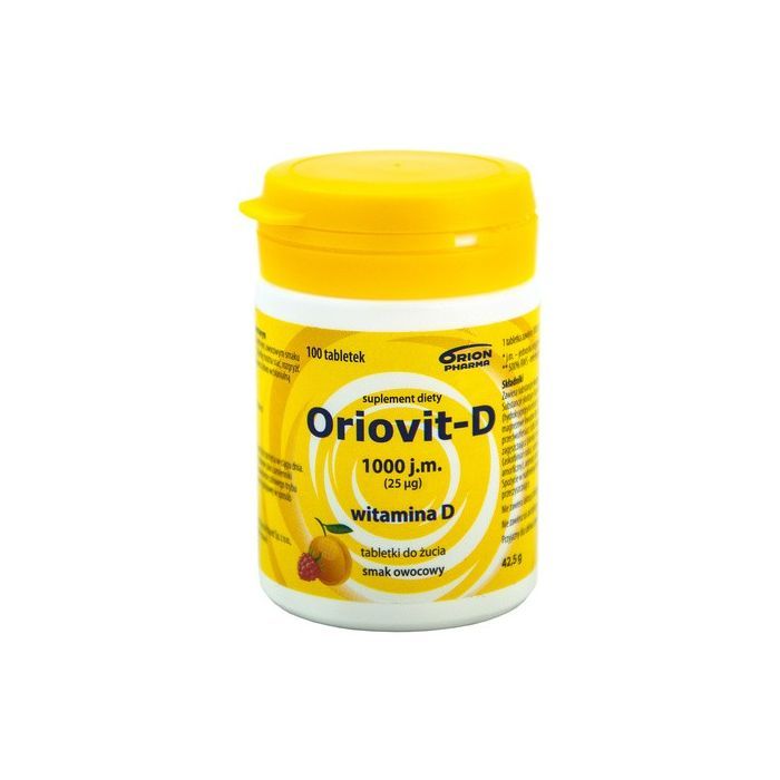 Oriovit-D 1000 j.m., 25 µg, tabletki do żucia, 100 szt. main product photo