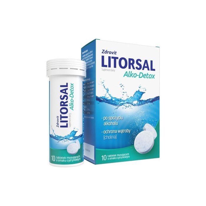 Zdrovit Litorsal Alko-Detox, tabletki musujące, 10 szt. main product photo