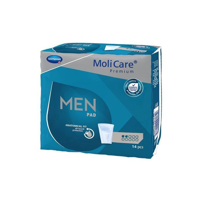 MoliCare Premium Men Pad, wkłady chłonne, 2 krople, 14 szt. main product photo