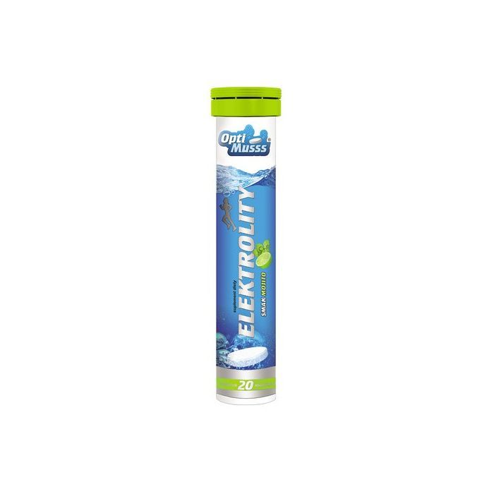 Elektrolity OptiMusss, tabletki musujące, smak mojito, 20 szt. main product photo