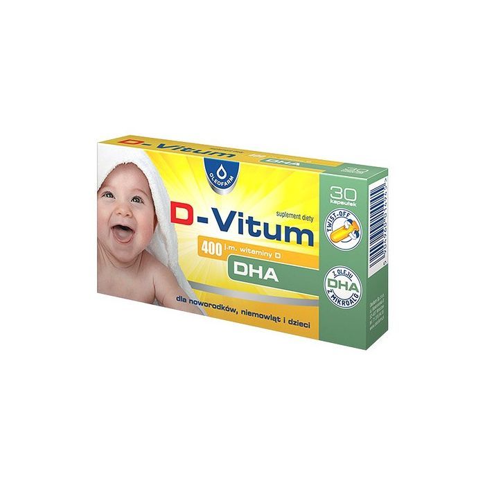 D-Vitum 400 j.m. witamina D DHA, kapsułki twist-off, 30 szt. main product photo