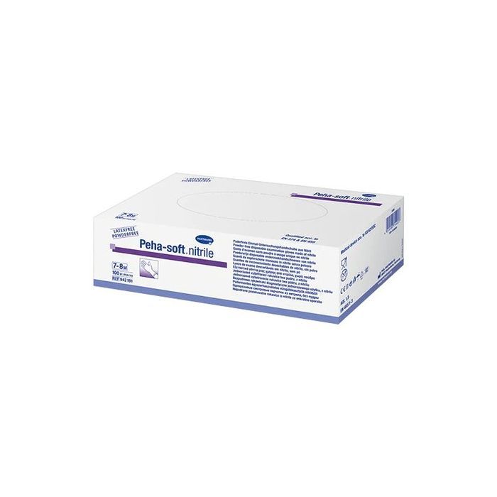 Peha-Soft Nitrile, diagnostyczne rękawice bezpudrowe, rozmiar XS, 100 szt. main product photo