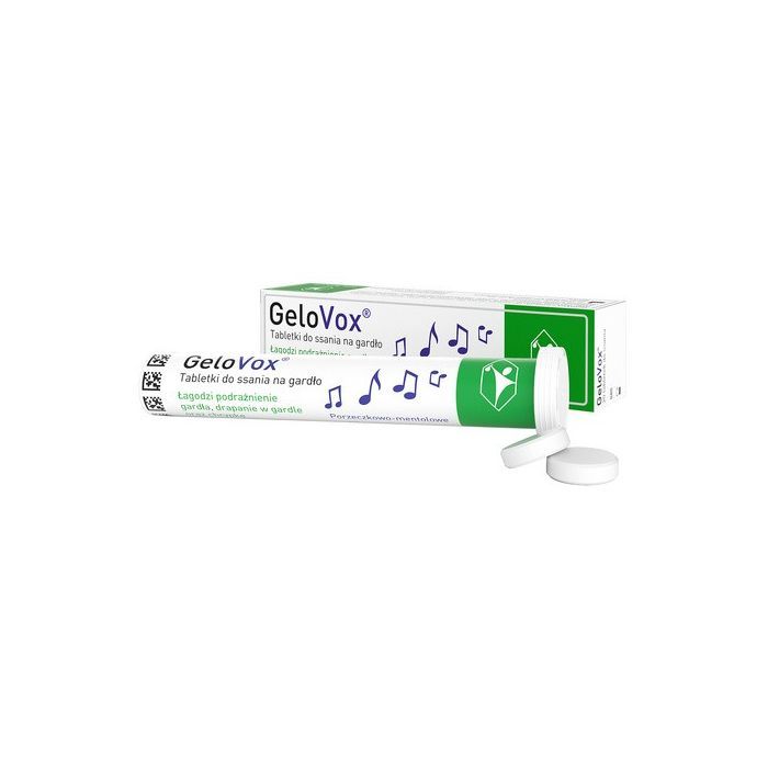 GeloVox, tabletki do ssania na gardło, porzeczkowo-mentolowe, 20 szt. main product photo